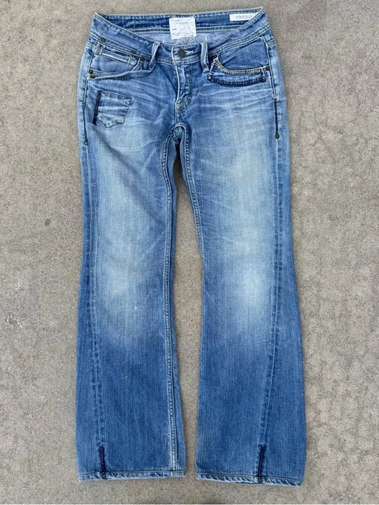 Taverniti So Jeans Y2K size 27 low rise flare denim Paris Hilton Jessica alba - Picture 14 of 15